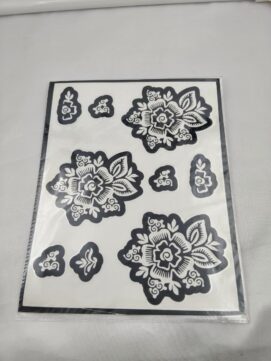 Bold Rose Mandala Henna Stencil Set