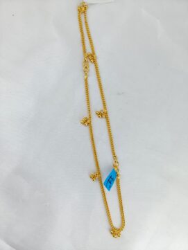 Trendy Gold-Plated Anklet Combo – Classic Ball Chain, Elegant Black Bead Charms, & Festive Ghungroo Payal Set