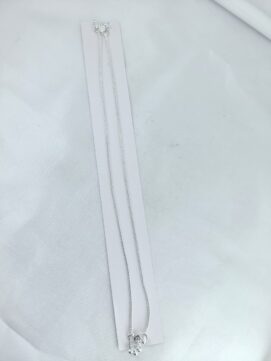 TH ANGLET 100 Plain Silver Look Thin Chain Anklet with Small Ghungroo for Daily Wear
