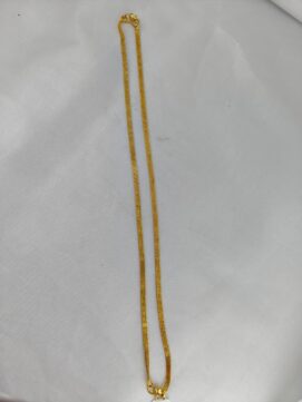 TH ANGLET 430N Gold Plated Plain Mesh Chain Anklet for Women