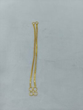 Traditional Oxidized Silver Mattal Set – Elegant Multi-Layered Pearl Ear Chains (Kan Serat)