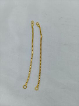 R MATEL200N - Gold Tone Box Chain Back Chain Extender for Earrings