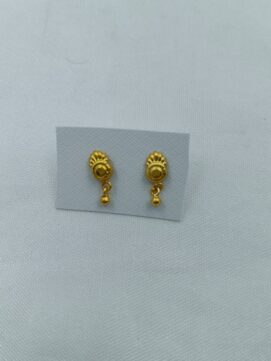 RRR Eg50 - Traditional Shell Design Gold Tone Daily Wear Earrings