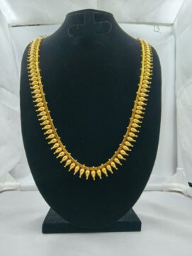 R HARAM900N - Gold Tone Kerala Style Mango Mala Long Haram